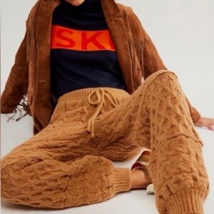 Free People Ramsey Cable Knit Joggers XS